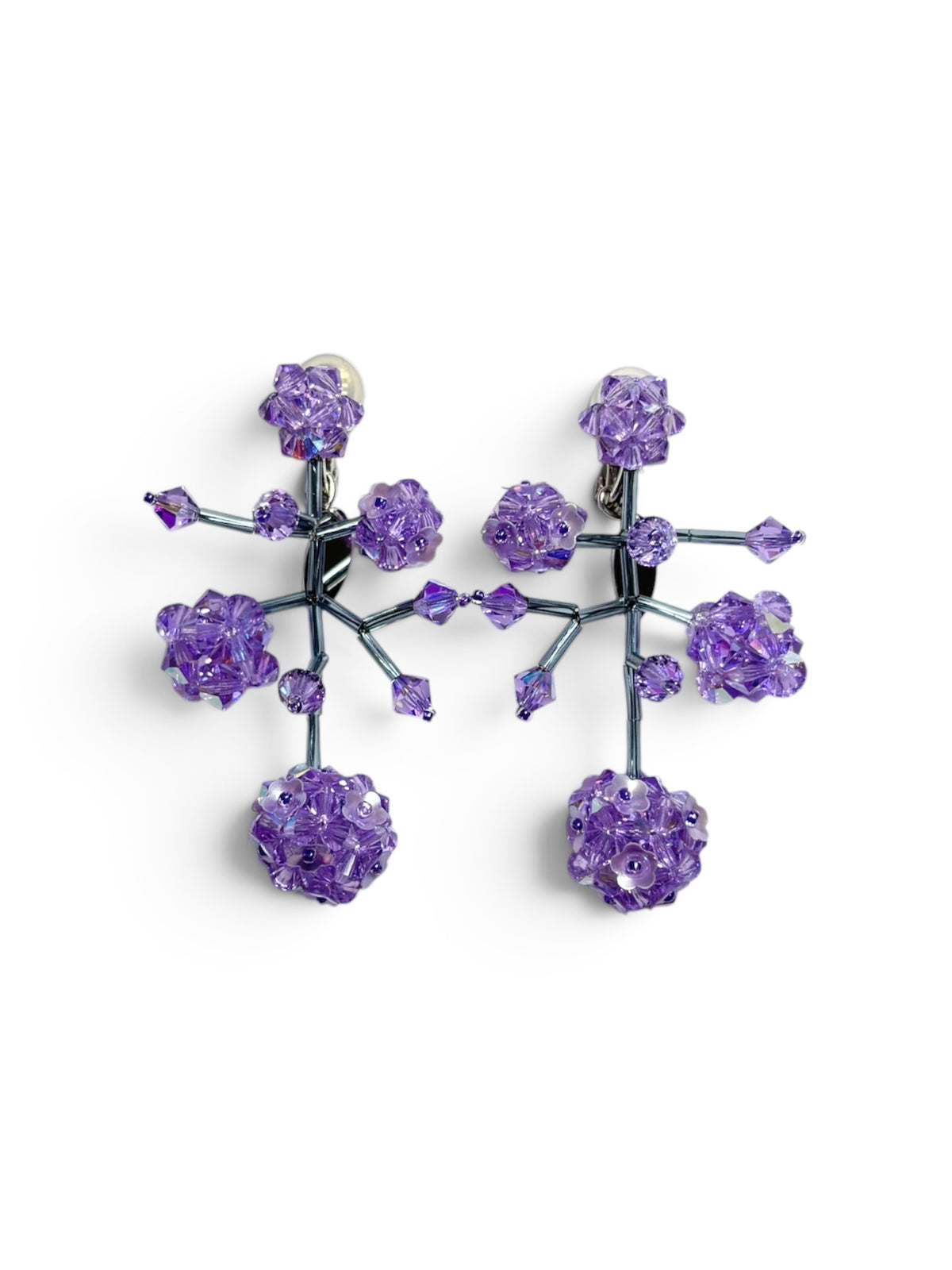 FLOWER BRANCH EARRINGS (PURPLE)