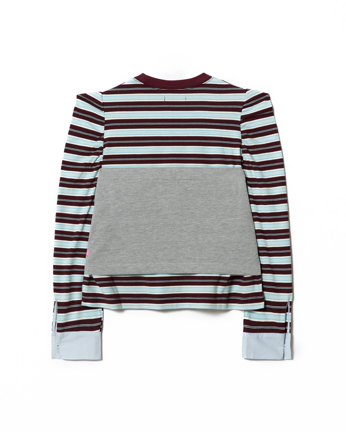 3WAY BORDER L/S TOP (BLUE x GRAY)