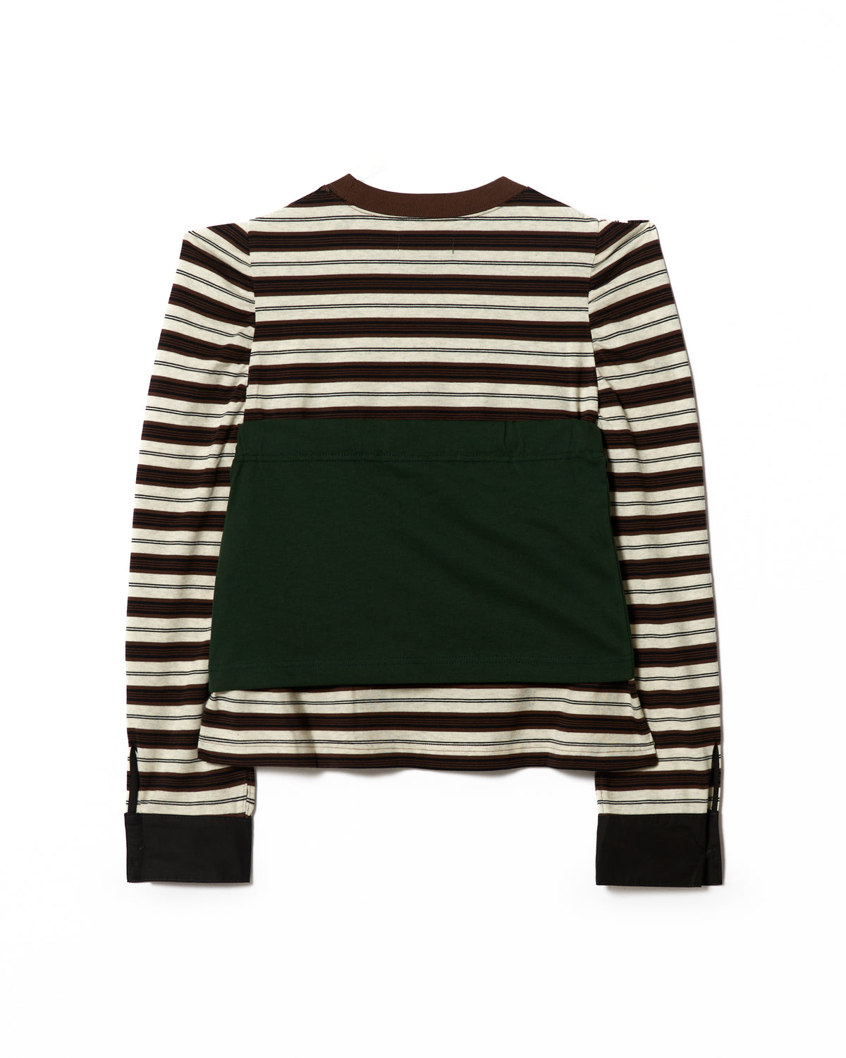 3WAY BORDER L/S TOP (BROWN x GREEN)