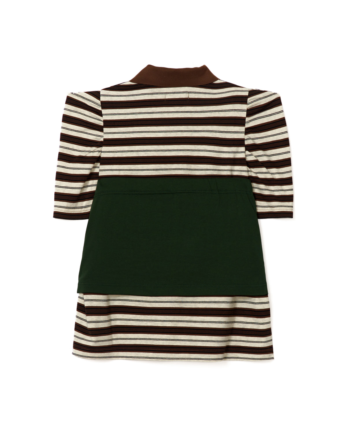 3WAY BORDER POLO SHIRT (BROWN x GREEN)