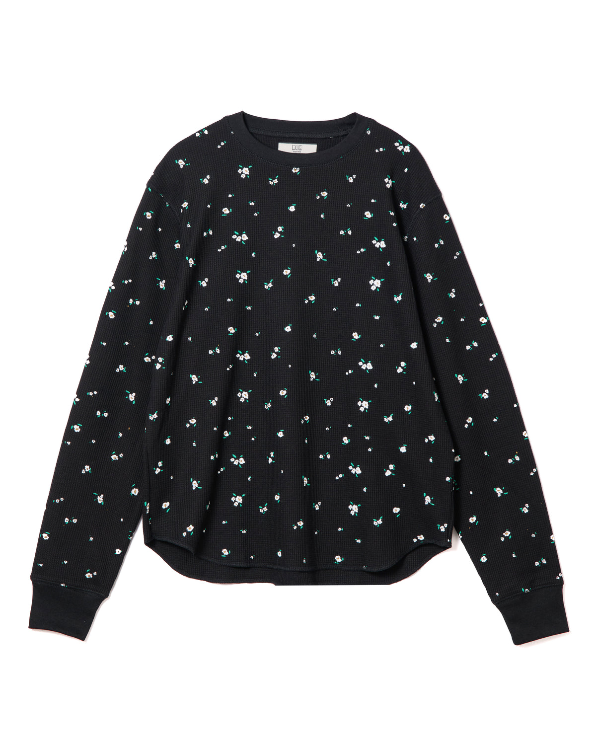 THERMAL FLOWER L/S T-SHIRT (BLACK)