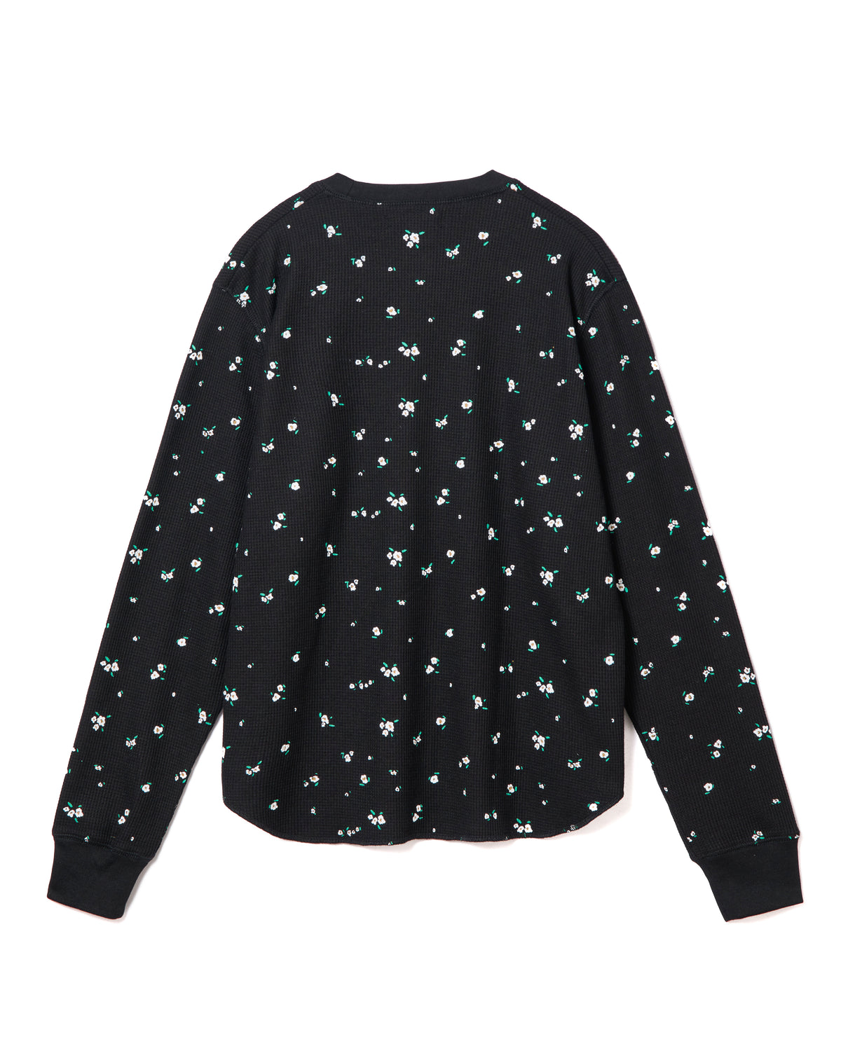 THERMAL FLOWER L/S T-SHIRT (BLACK)