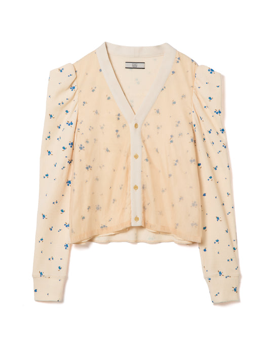 THERMAL FLOWER CARDIGAN (IVORY)