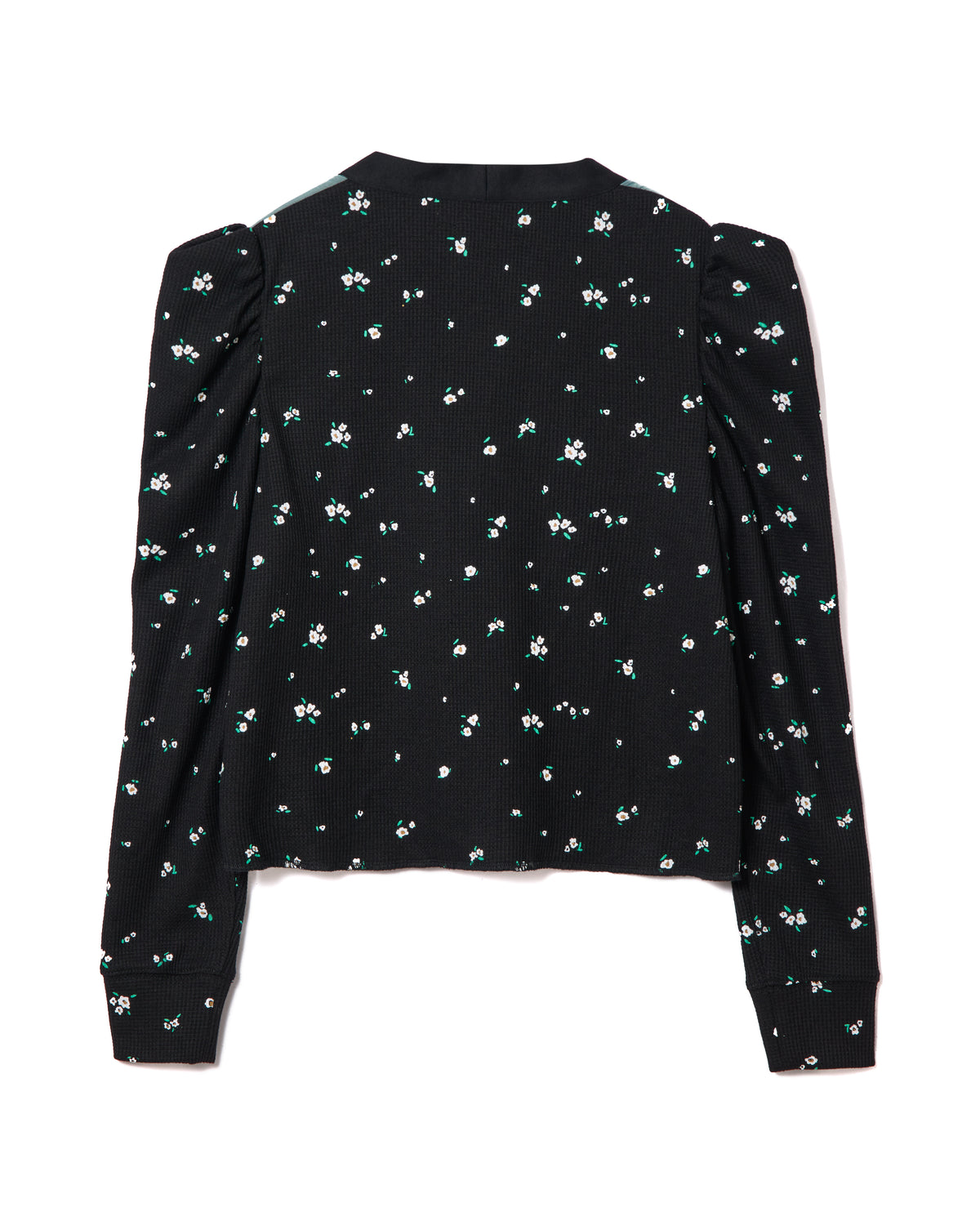 THERMAL FLOWER CARDIGAN (BLACK)