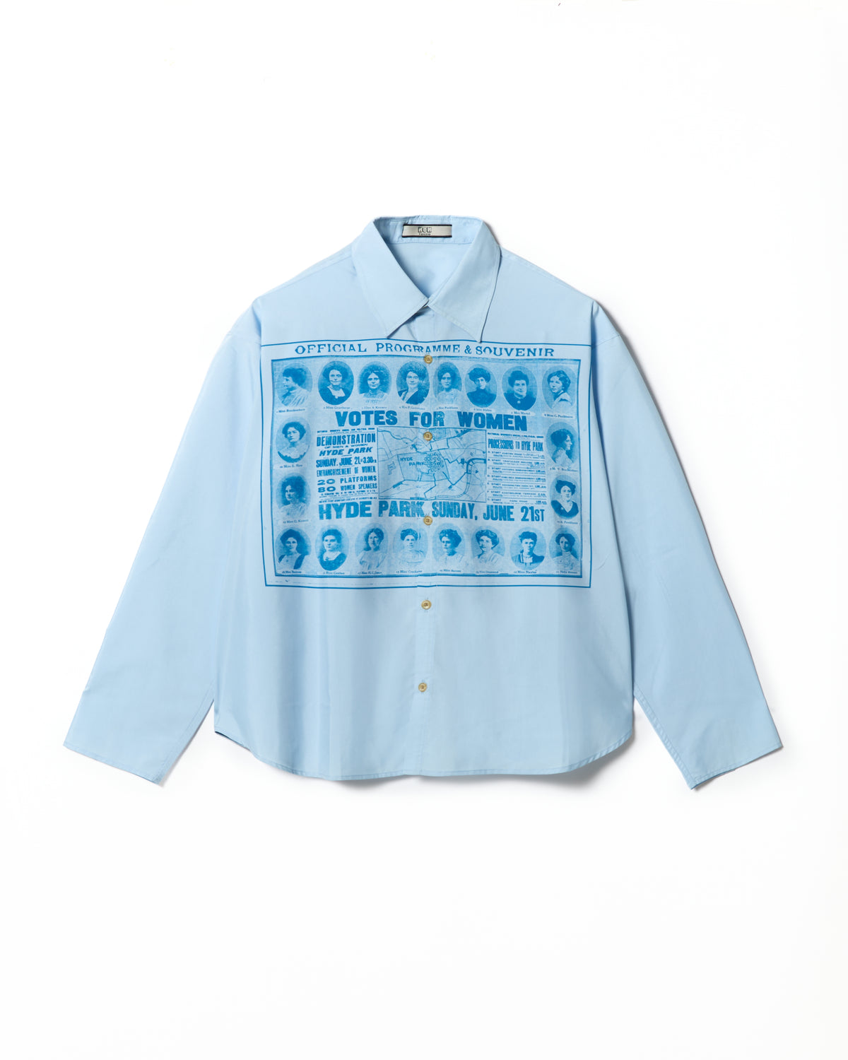 PRINT L/S SHIRT (BLUE)