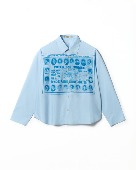 PRINT L/S SHIRT (BLUE)