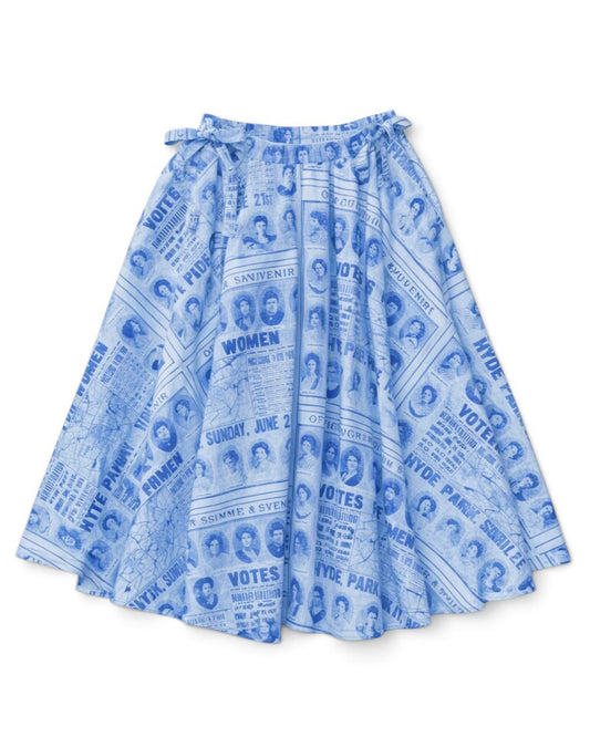 PRINT RIBBON SKIRT (BLUE)