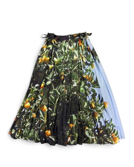 PRINT RIBBON SKIRT (LEMON)