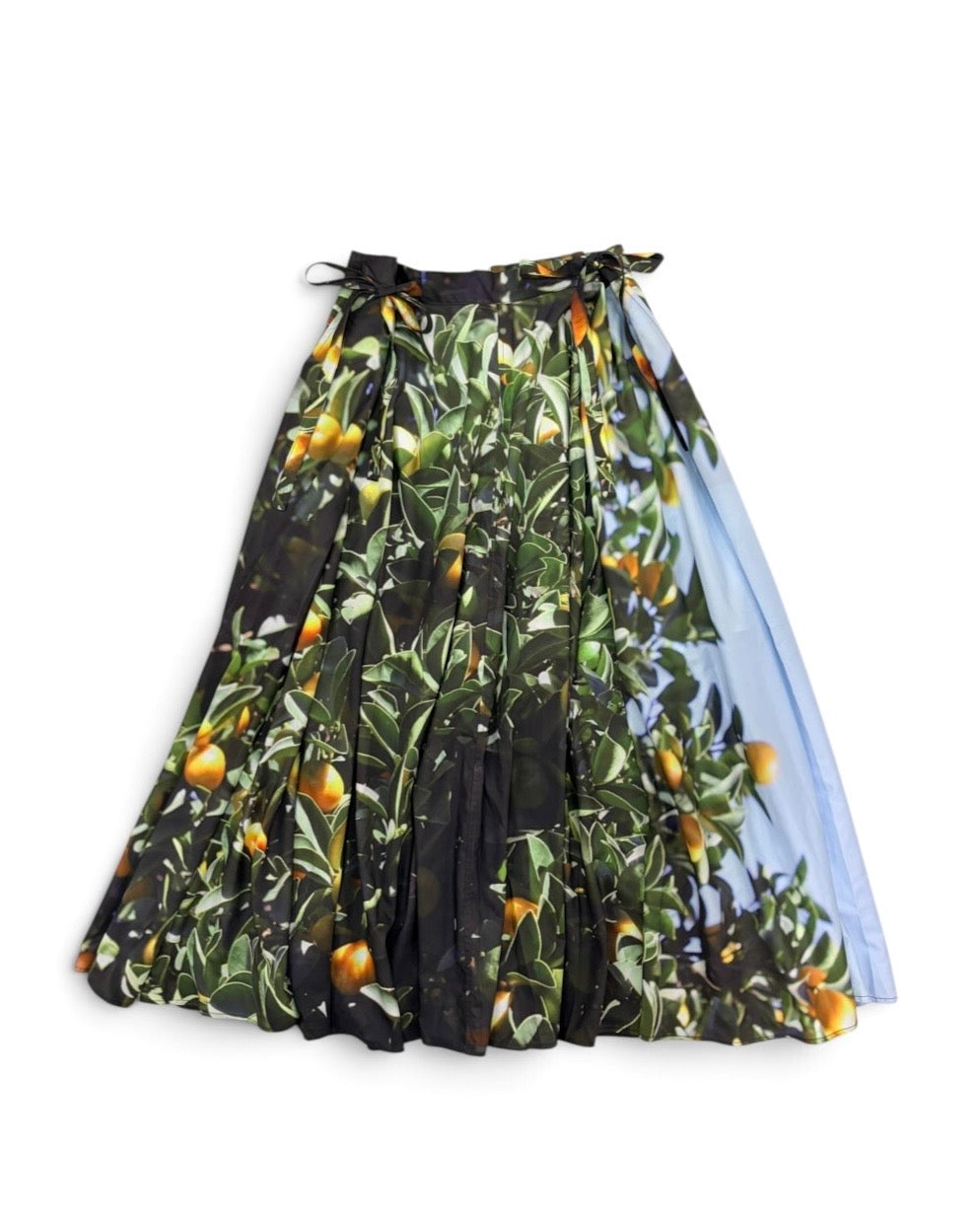 PRINT RIBBON SKIRT (LEMON)