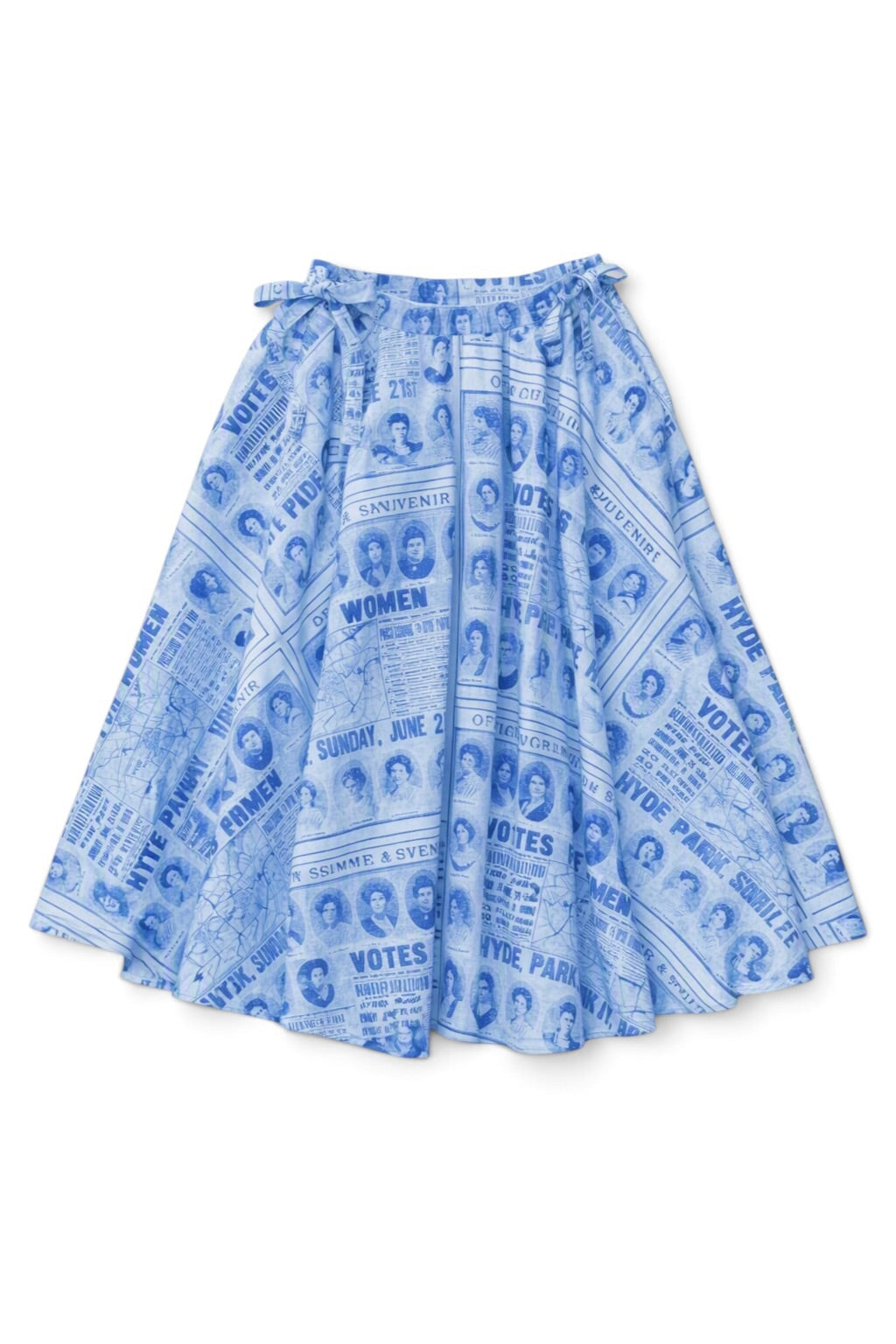 PRINT RIBBON SKIRT (BLUE)