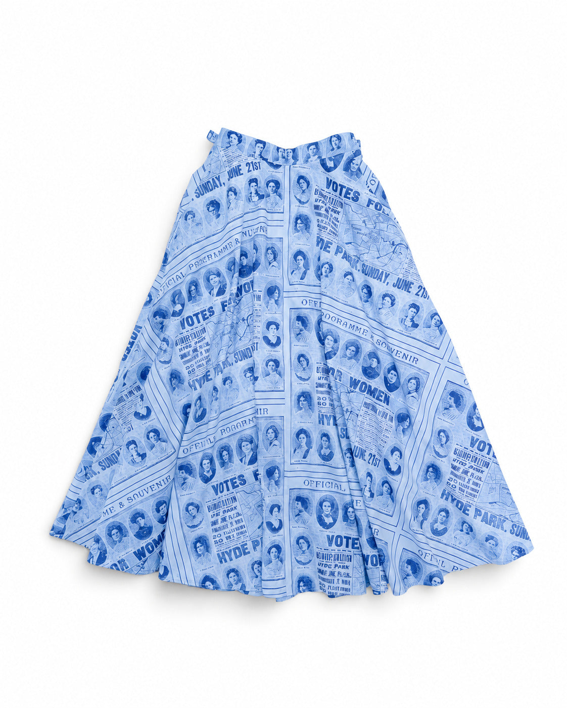 PRINT RIBBON SKIRT (BLUE)