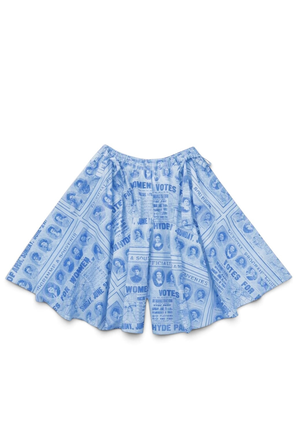 PRINT RIBBON SHORTS (BLUE)