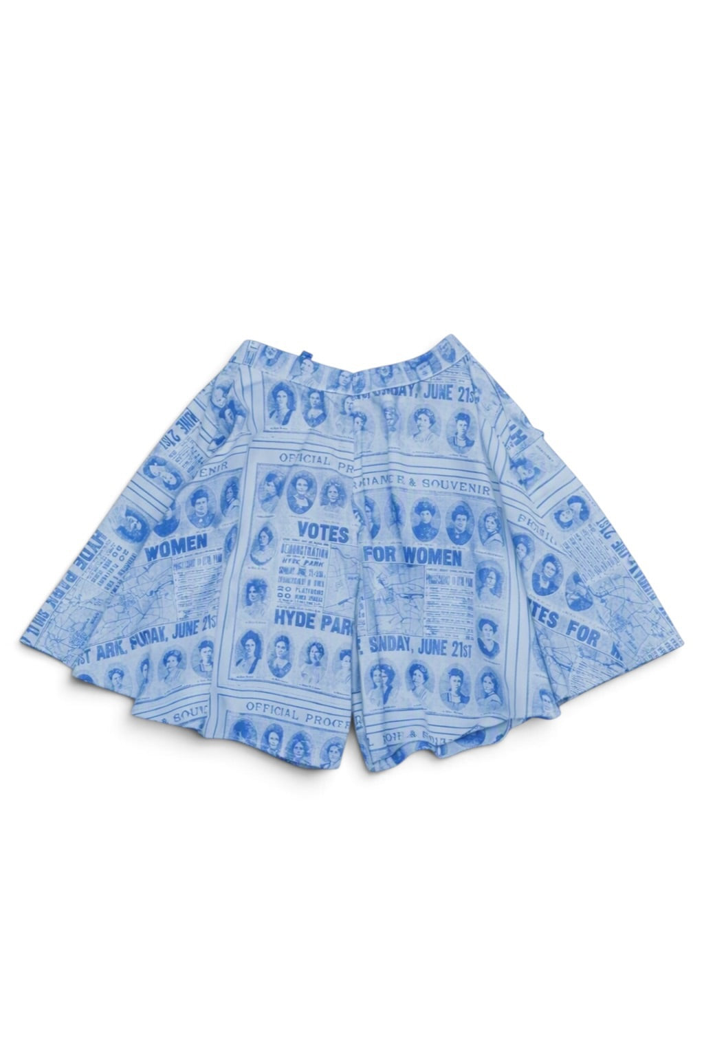 PRINT RIBBON SHORTS (BLUE)