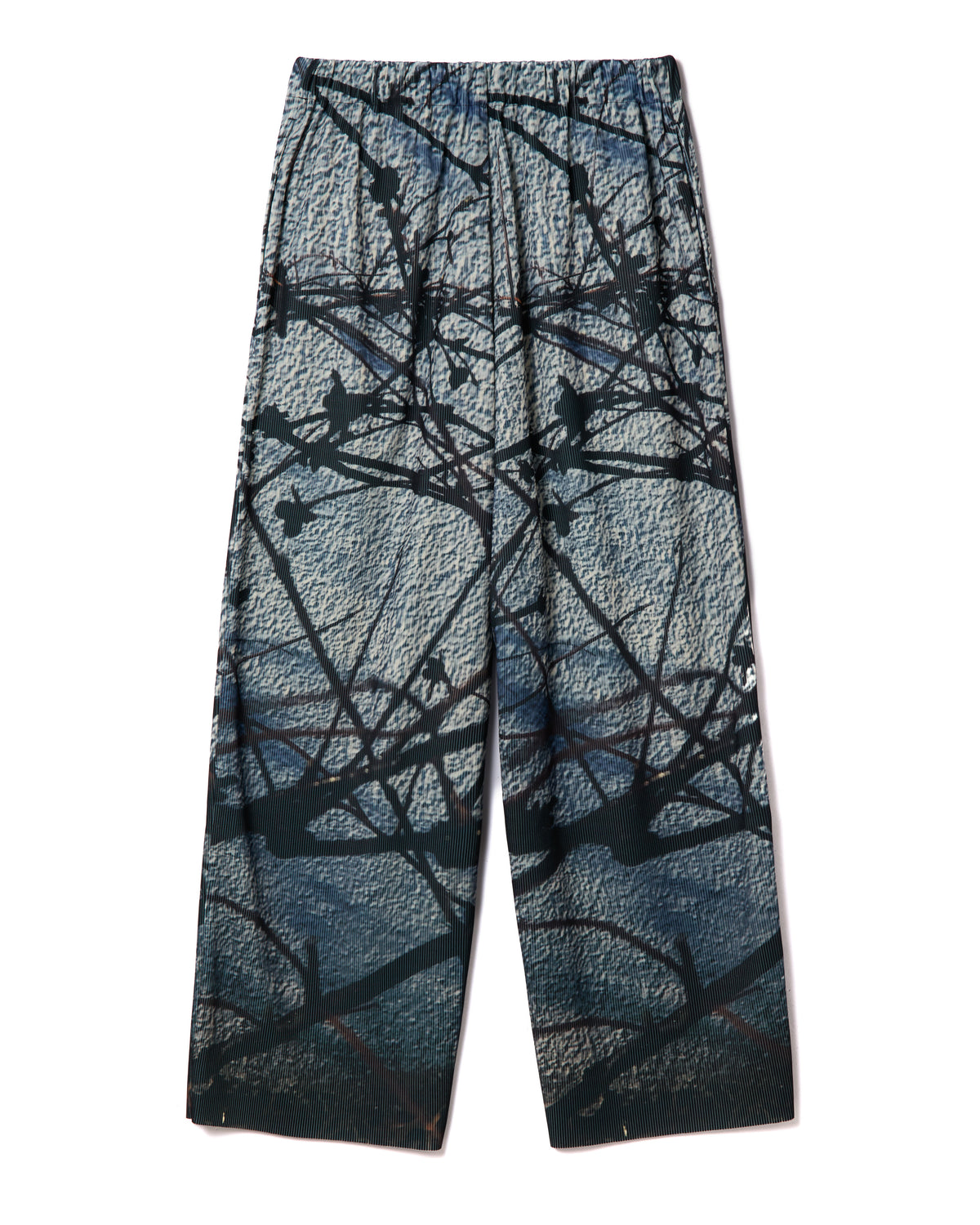 PRINT RIB WIDE PANTS (BRANCH)
