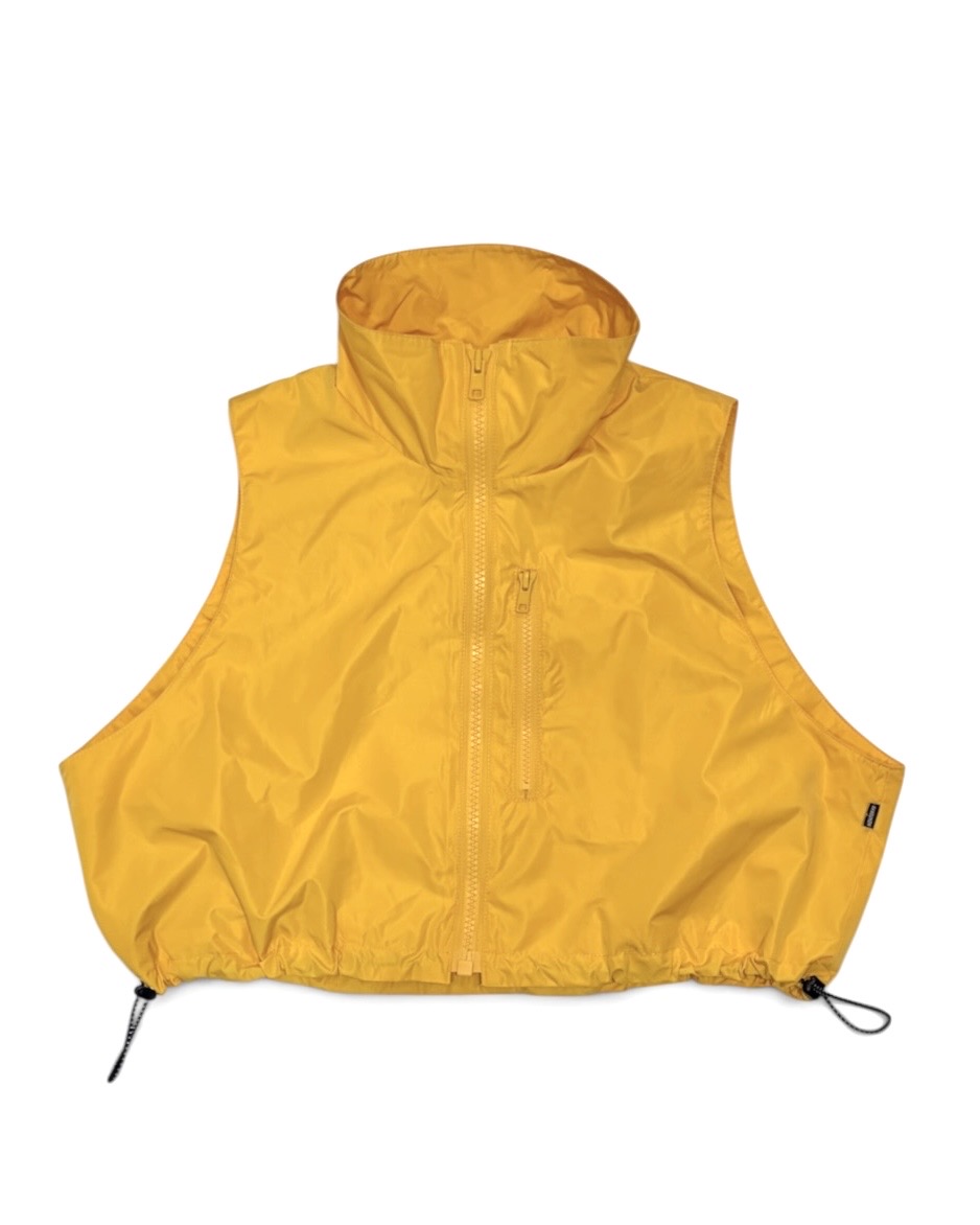 LAMINATED TAFFETA SHORT VEST (YELLOW)