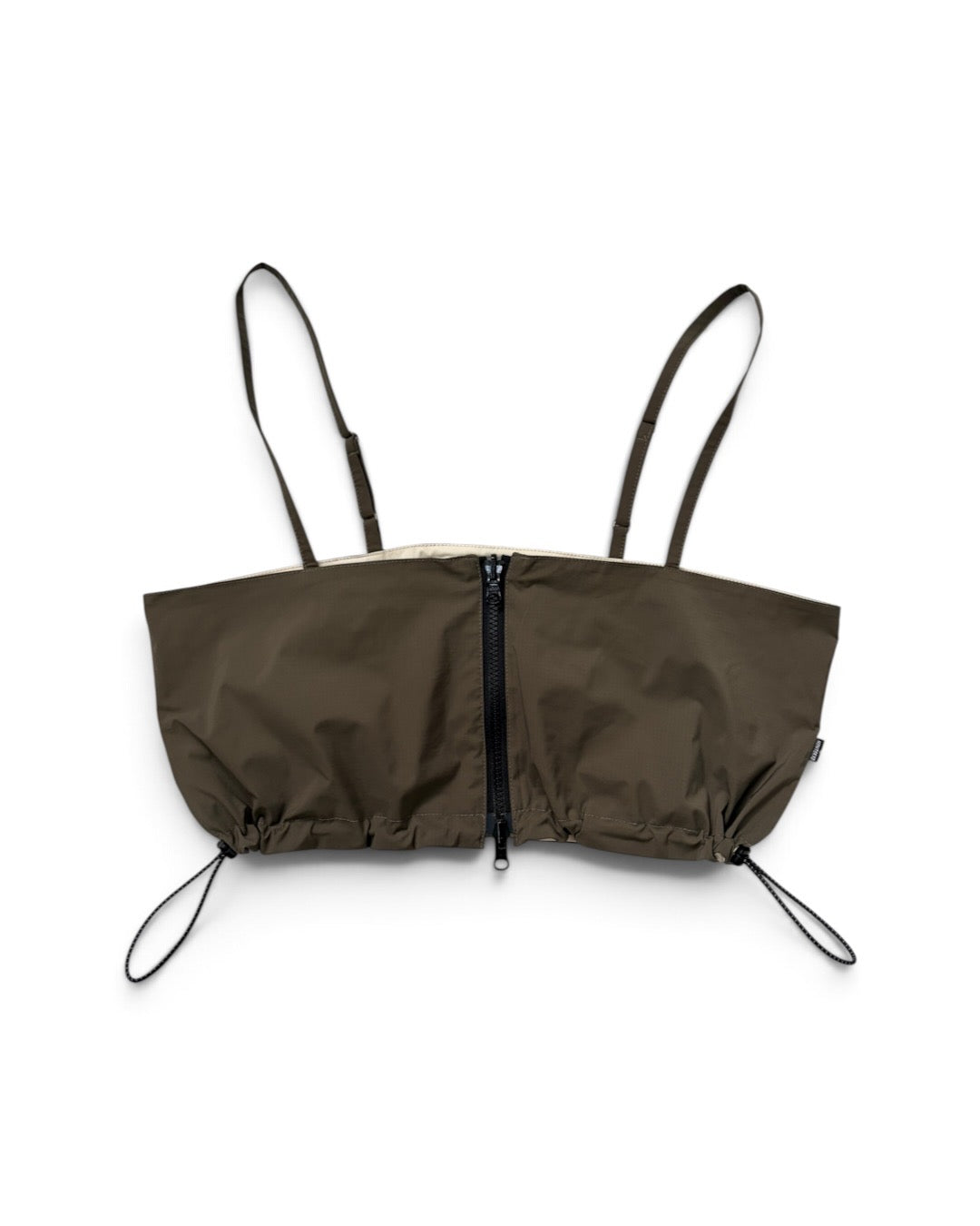 REVERSIBLE RIPSTOP BUSTIER (KHAKI x WHITE)