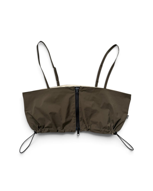 REVERSIBLE RIPSTOP BUSTIER (KHAKI x WHITE)