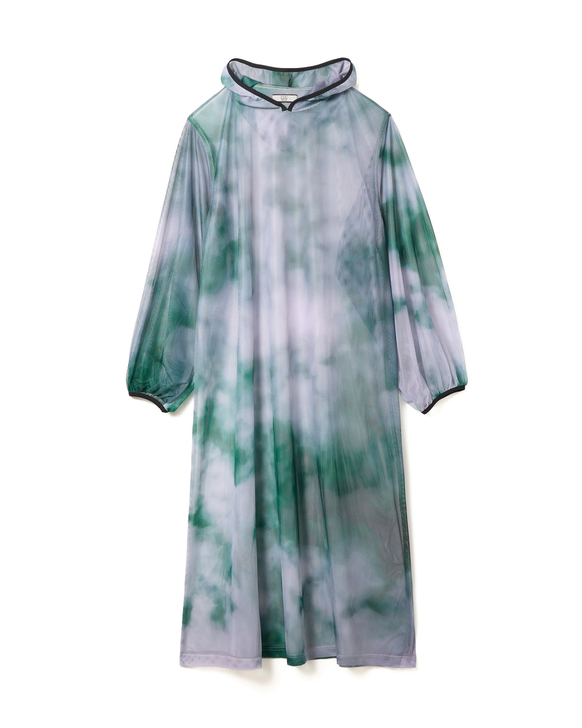 PRINT MESH HOODIE O/P (GREEN)