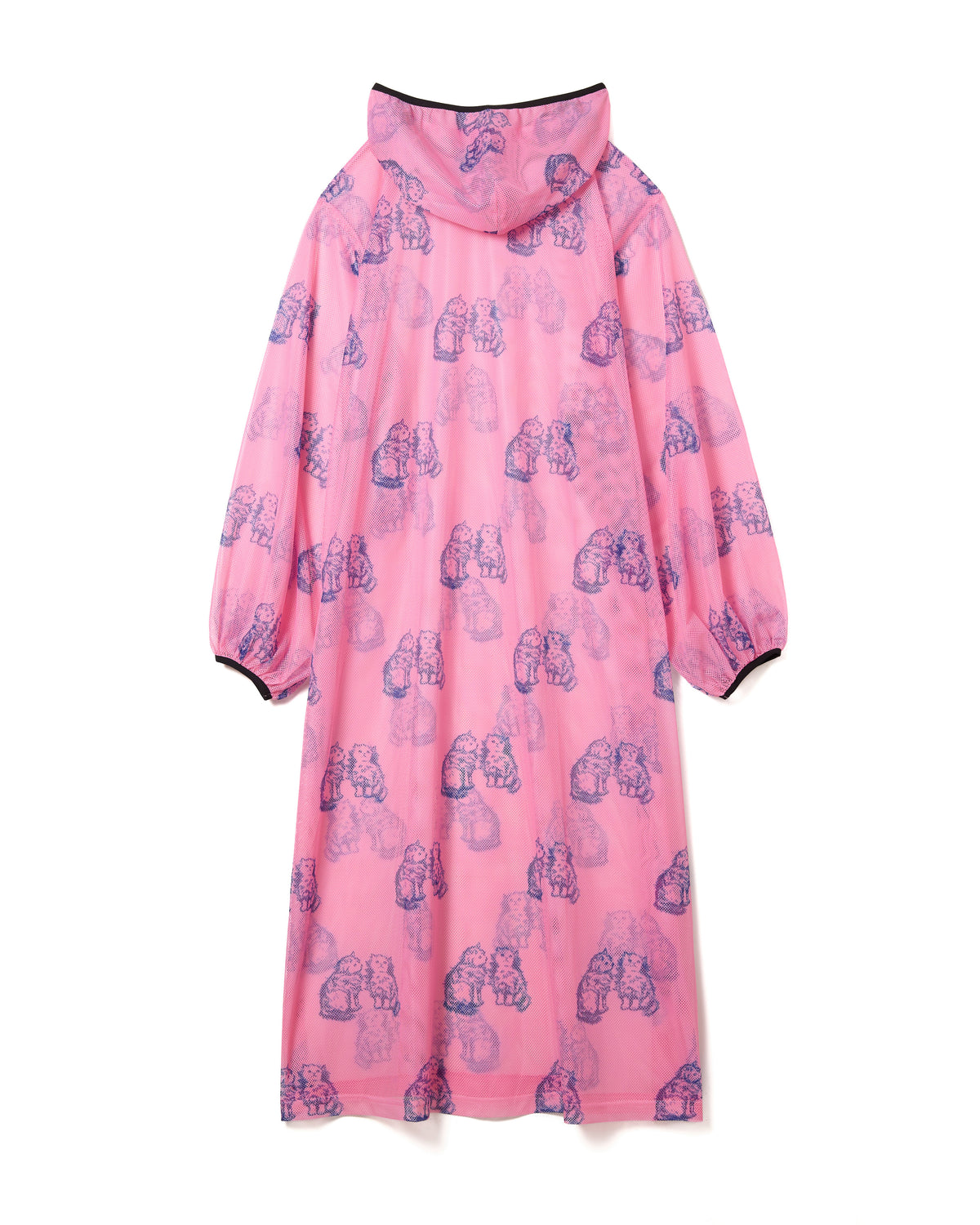 PRINT MESH HOODIE O/P (PINK)