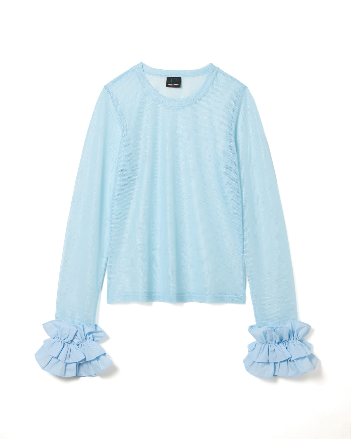 FRILL MESH L/S C/S (BLUE)