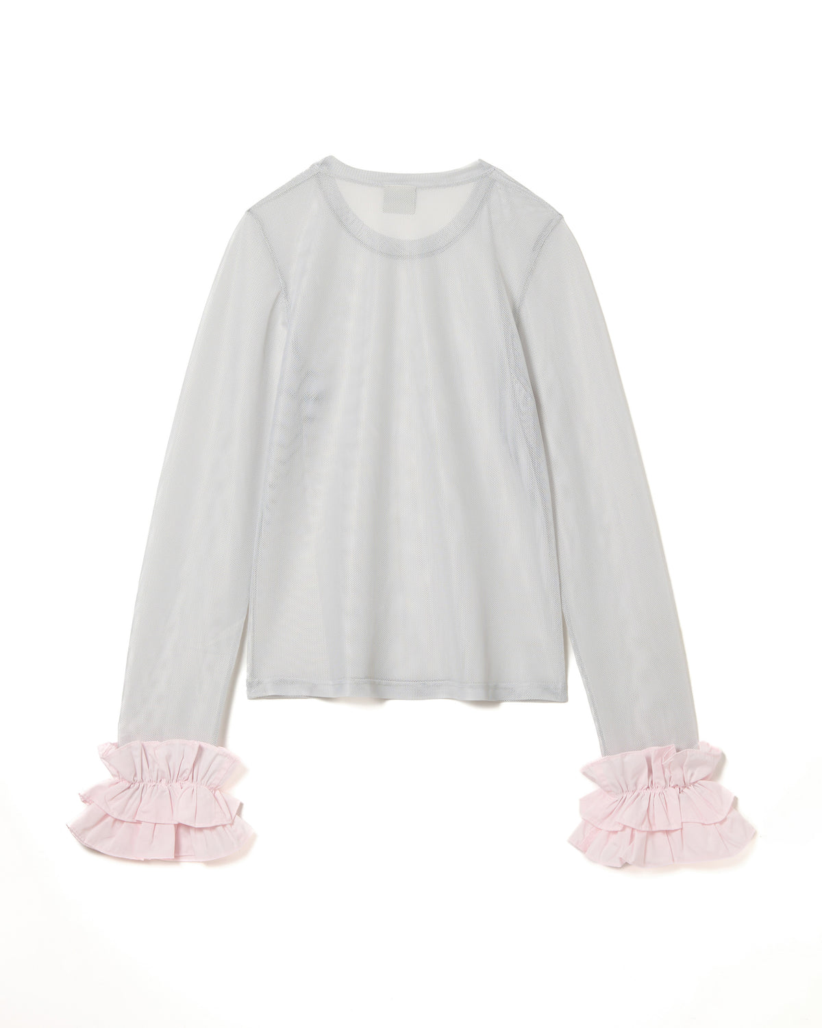 FRILL MESH L/S C/S (PINK)