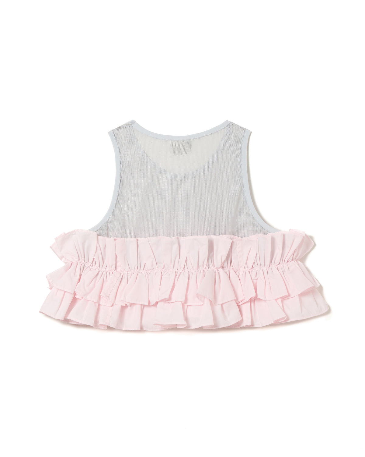 FRILL MESH SHORT TANK-TOP (PINK)