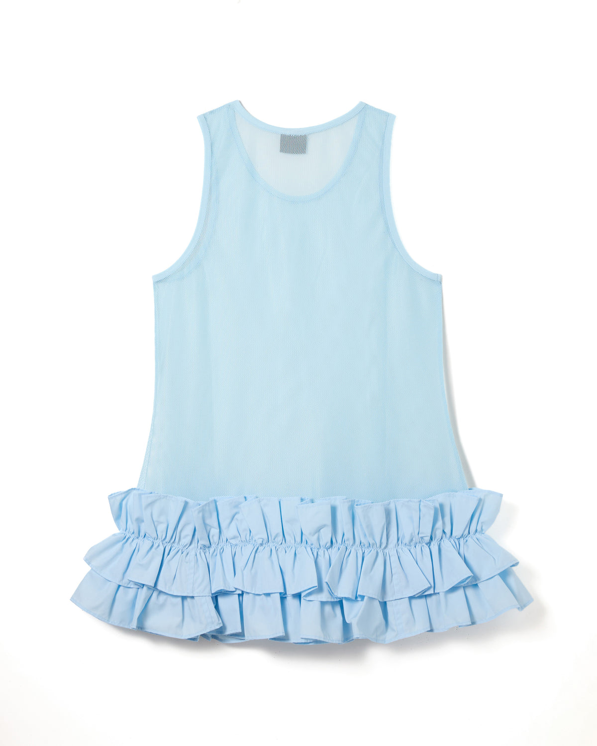 FRILL MESH TANK-TOP (BLUE)