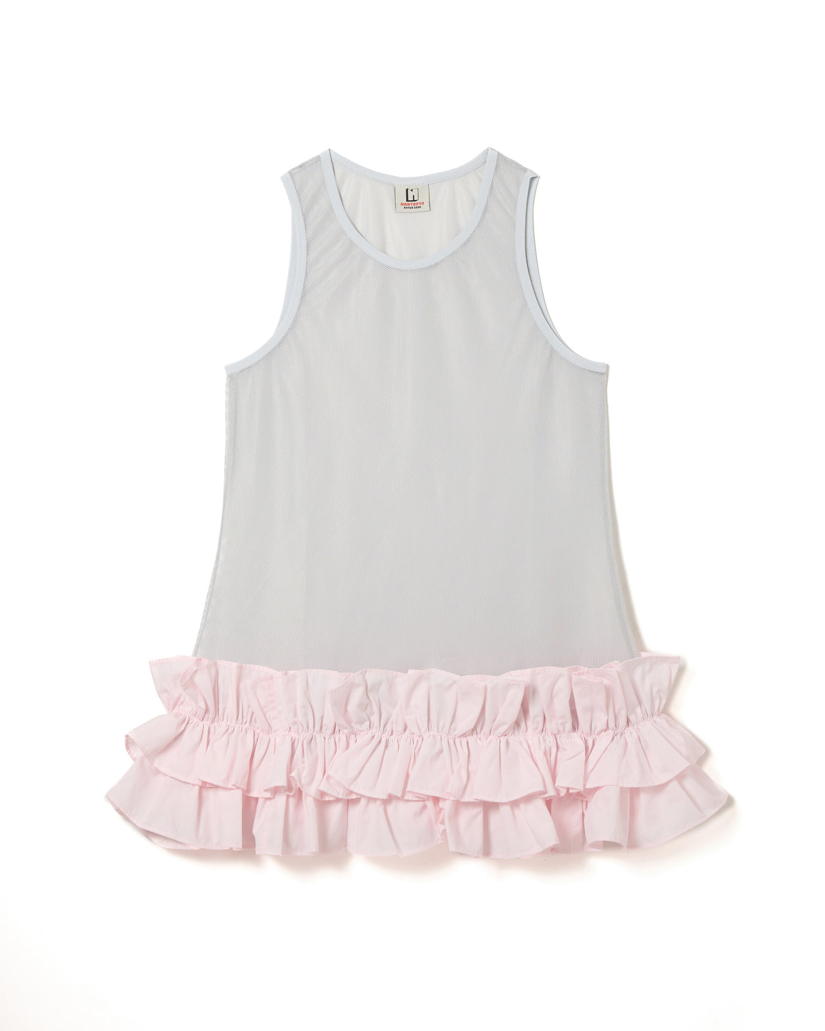 FRILL MESH TANK-TOP (PINK)