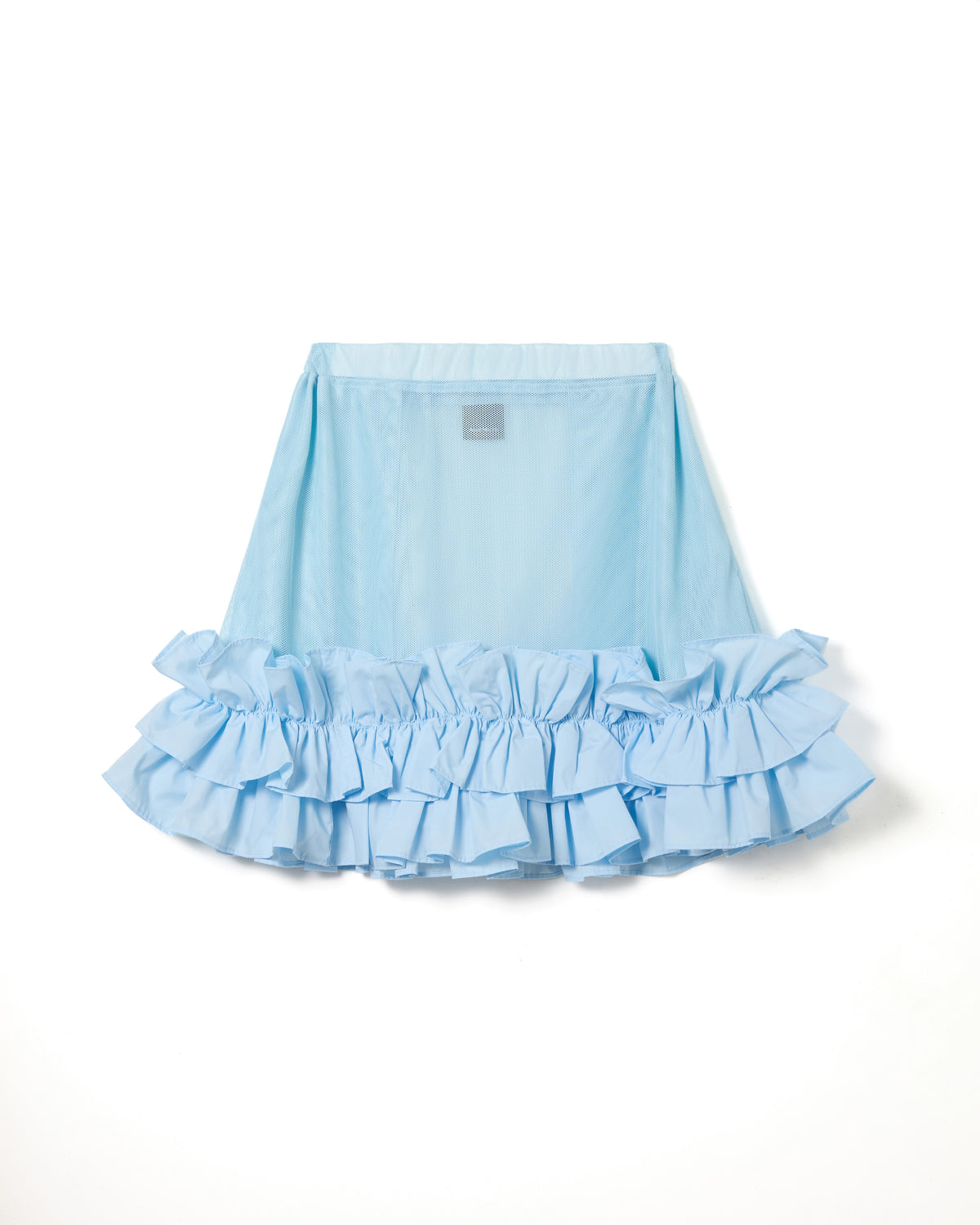 FRILL MESH MINI SKIRT (BLUE)