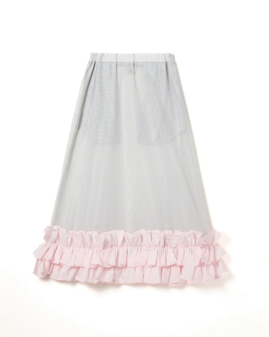 FRILL MESH SKIRT (PINK)