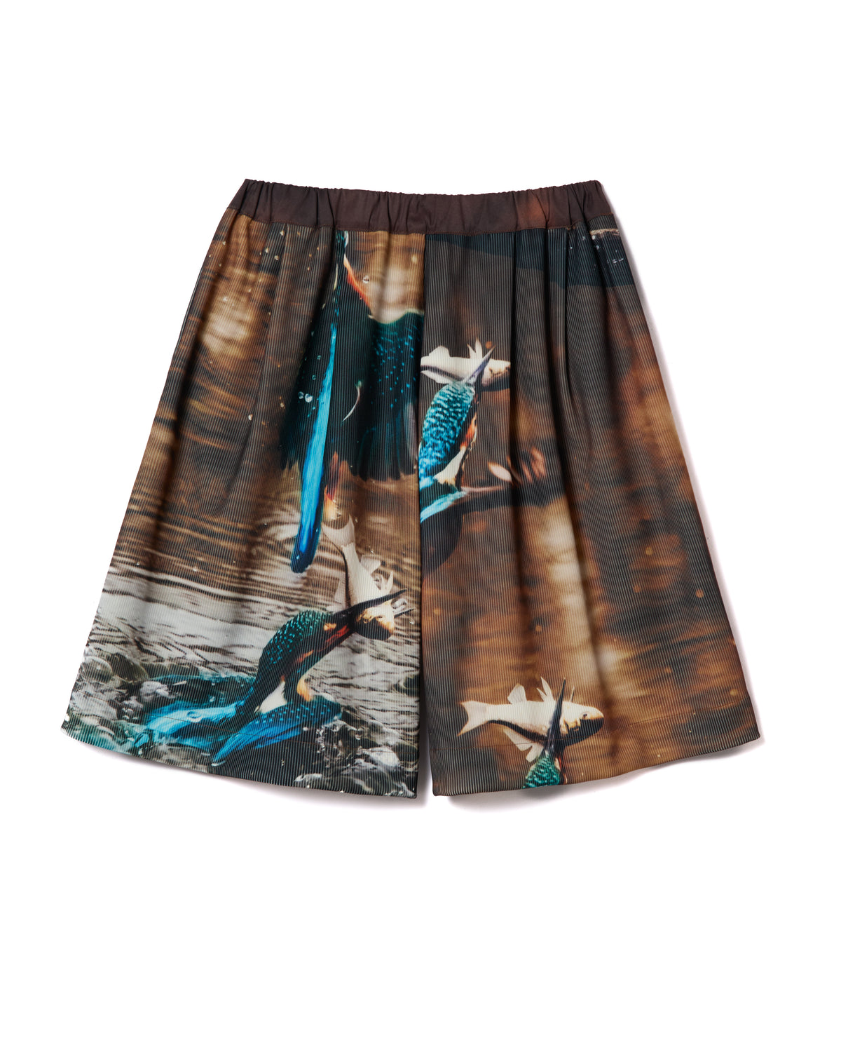 PRINT RIB WIDE SHORTS (BIRD)