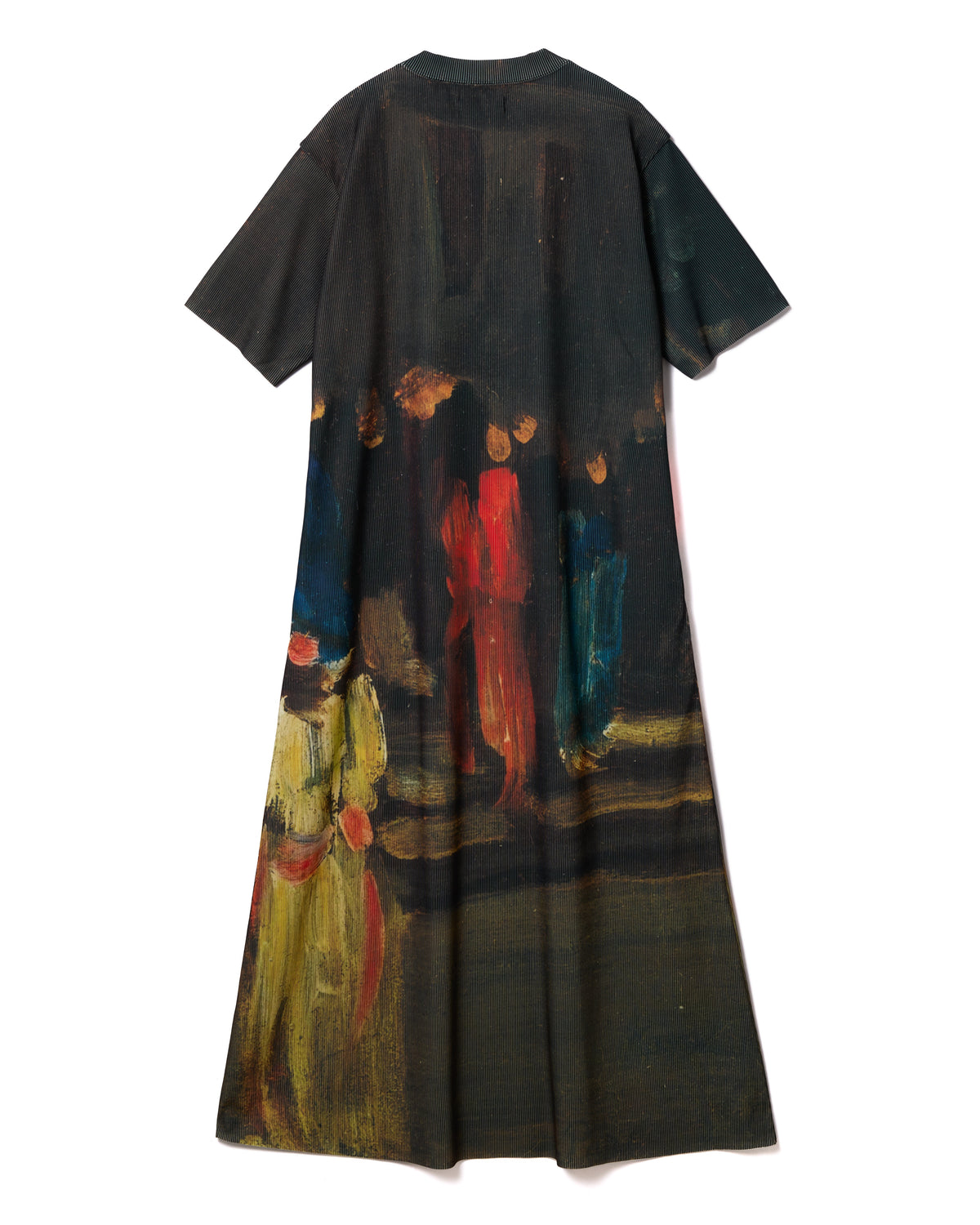 PRINT RIB HALF SLEEVE ONE-PIECE (ART)