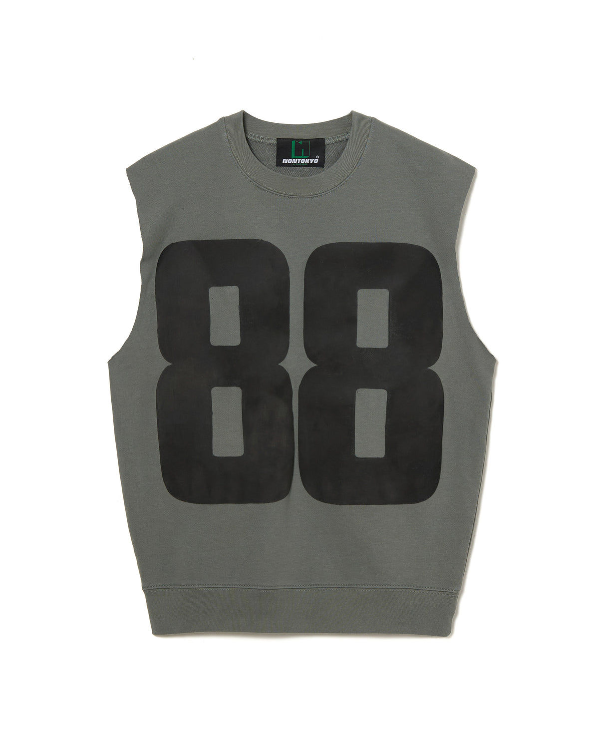 88 PRINT NO-SLEEVE SWEAT (GRAY)