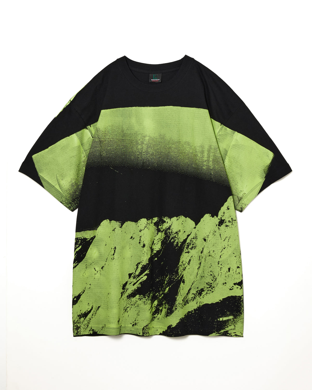 MOUNTAIN PRINT BIG T-SHIRT (BLACK)