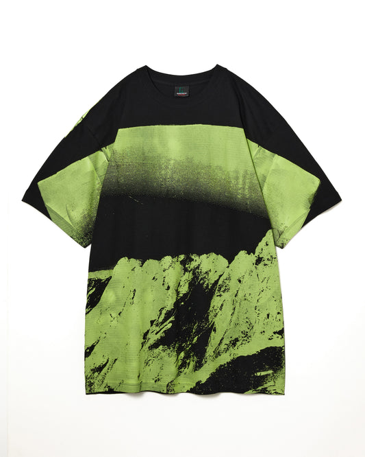 MOUNTAIN PRINT BIG T-SHIRT (BLACK)