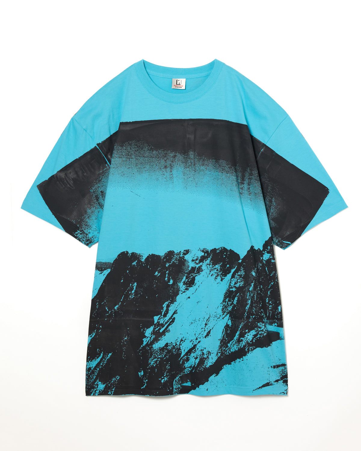 MOUNTAIN PRINT BIG T-SHIRT (BLUE)