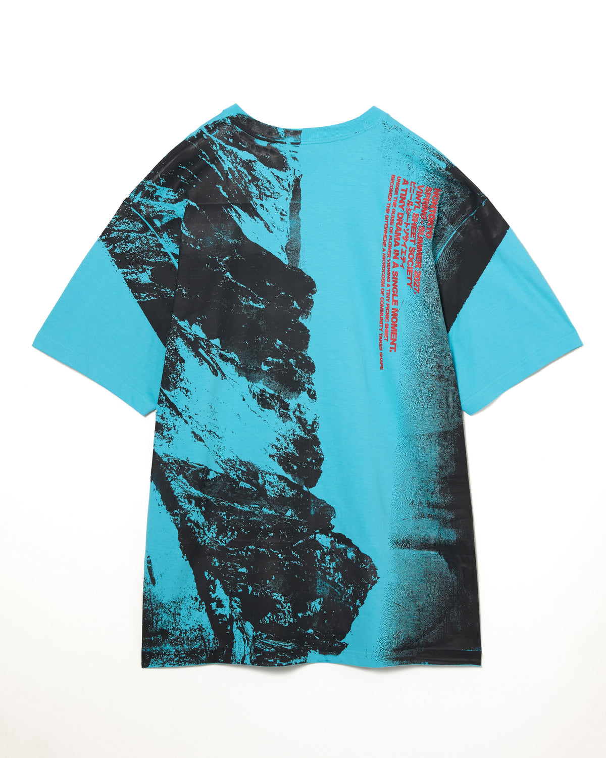 MOUNTAIN PRINT BIG T-SHIRT (BLUE)