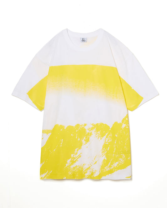 MOUNTAIN PRINT BIG T-SHIRT (WHITE)
