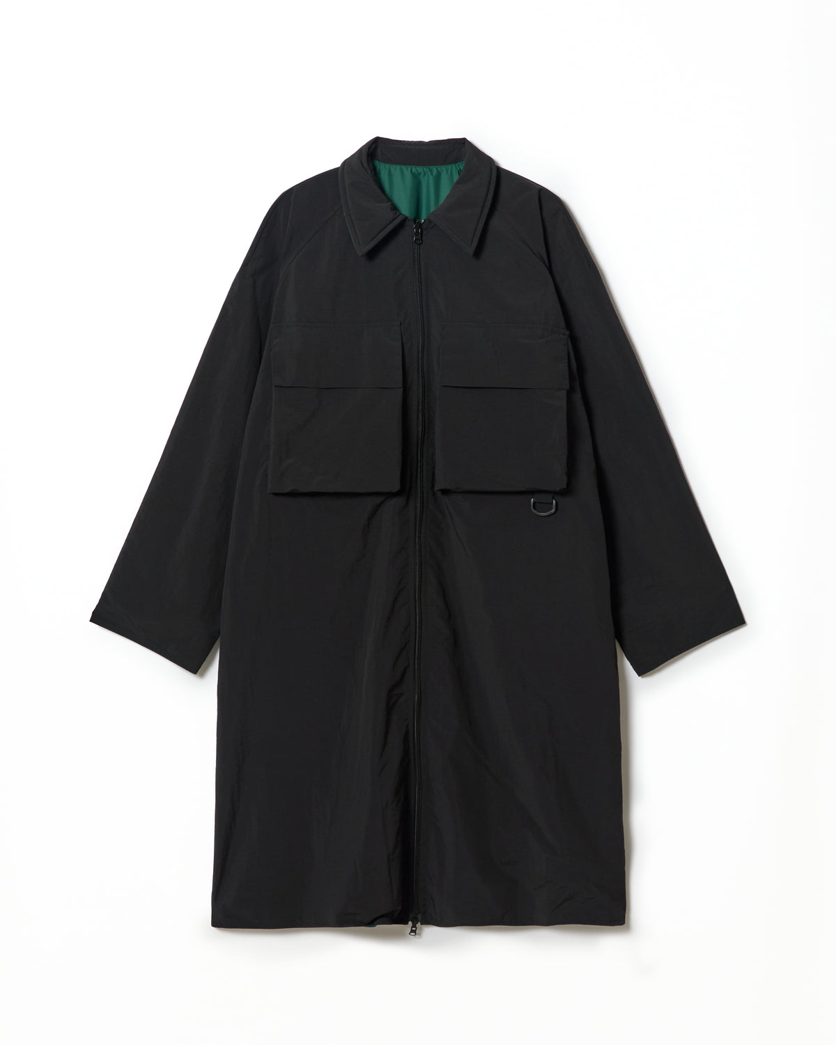REVERSIBLE TECH COAT (BLACK x GREEN)