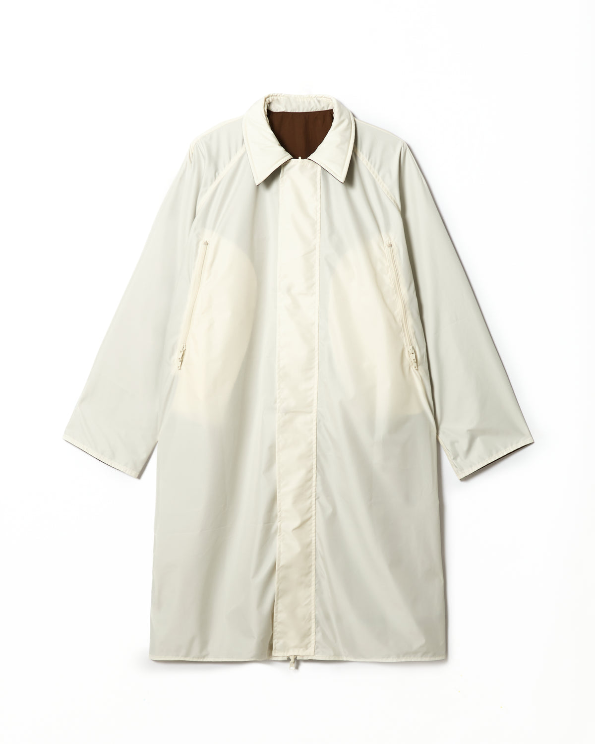 REVERSIBLE TECH COAT (BROWN x IVORY)