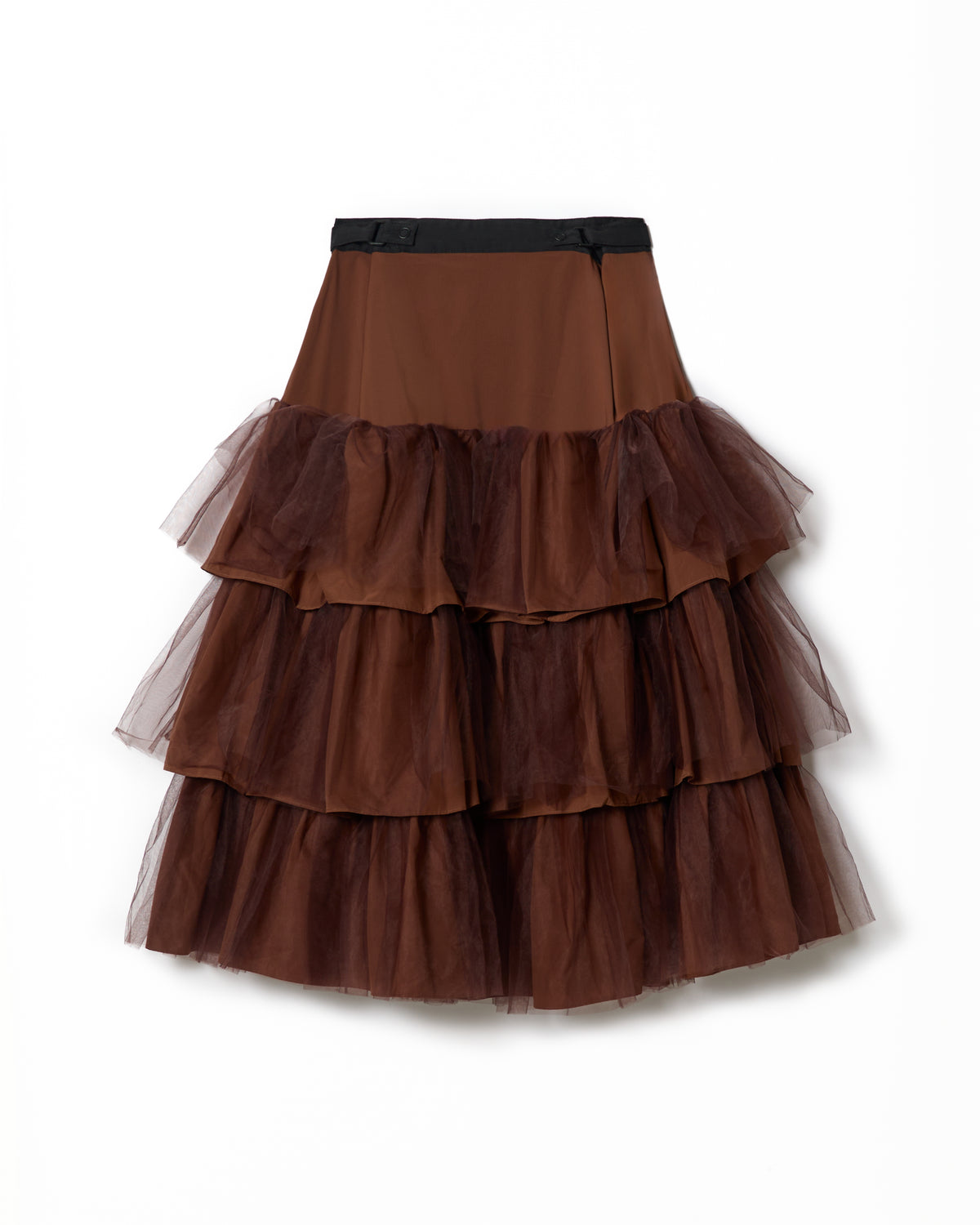 3WAY TULE TIERED SKIRT (BROWN)