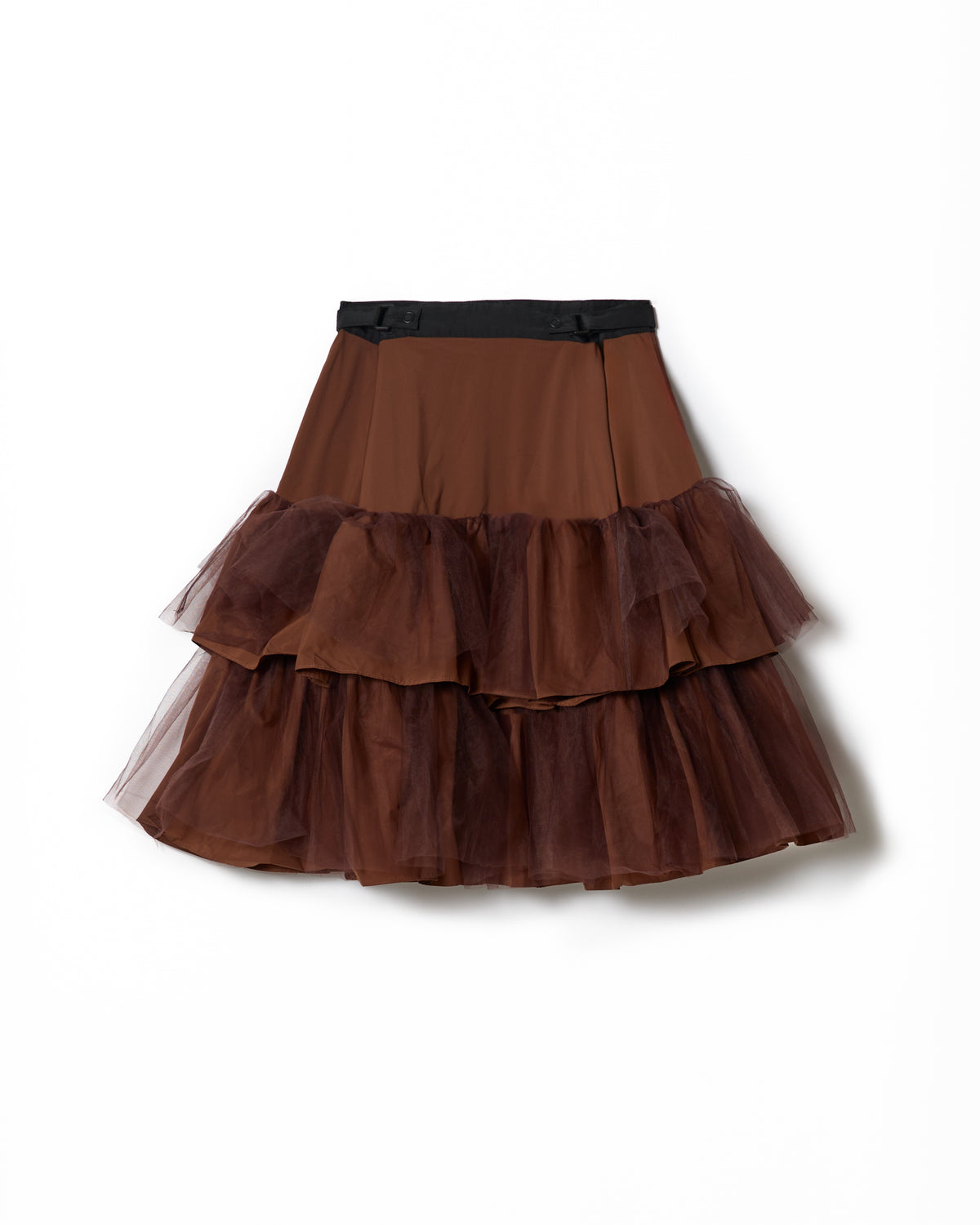 3WAY TULE TIERED SKIRT (BROWN)