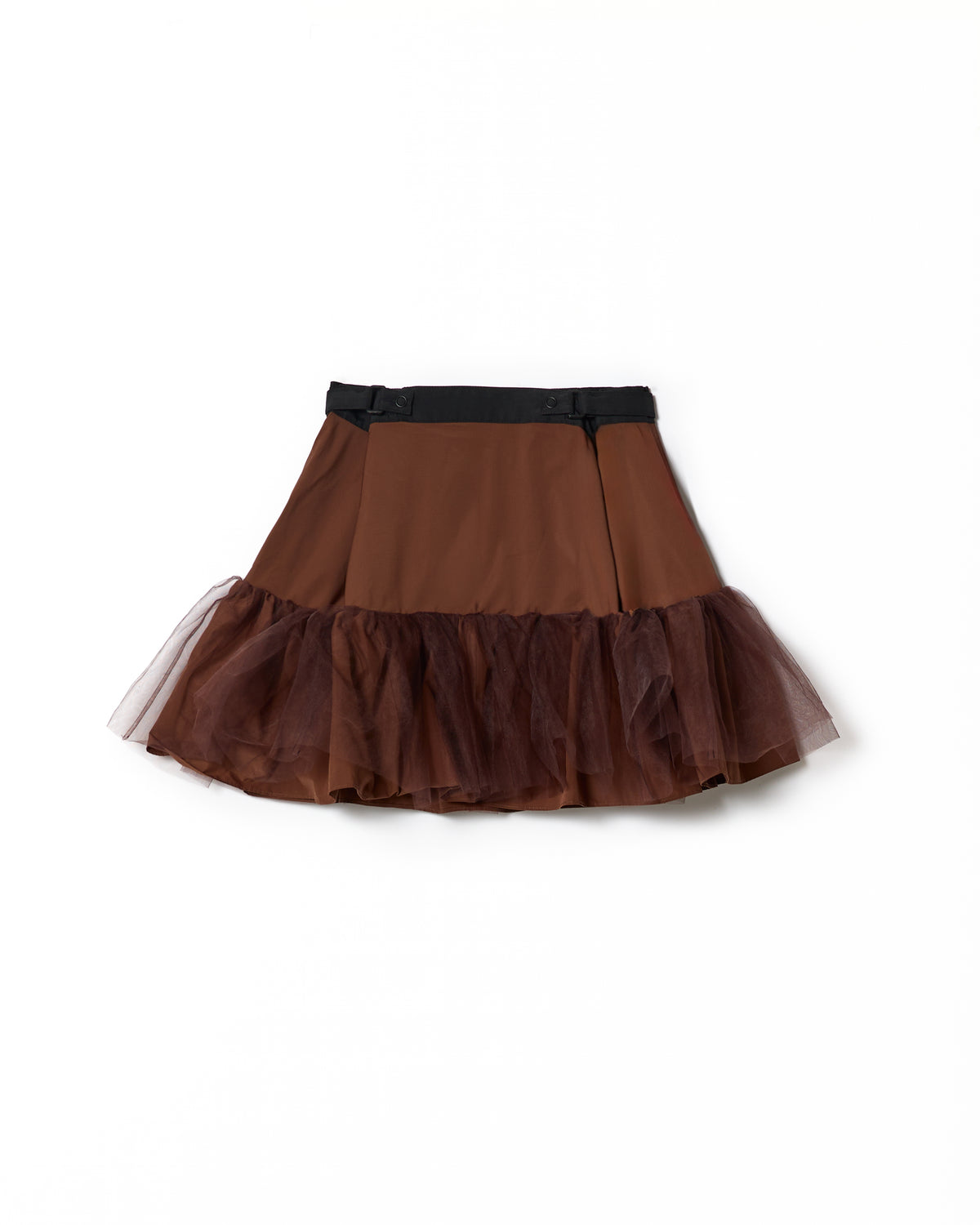 3WAY TULE TIERED SKIRT (BROWN)