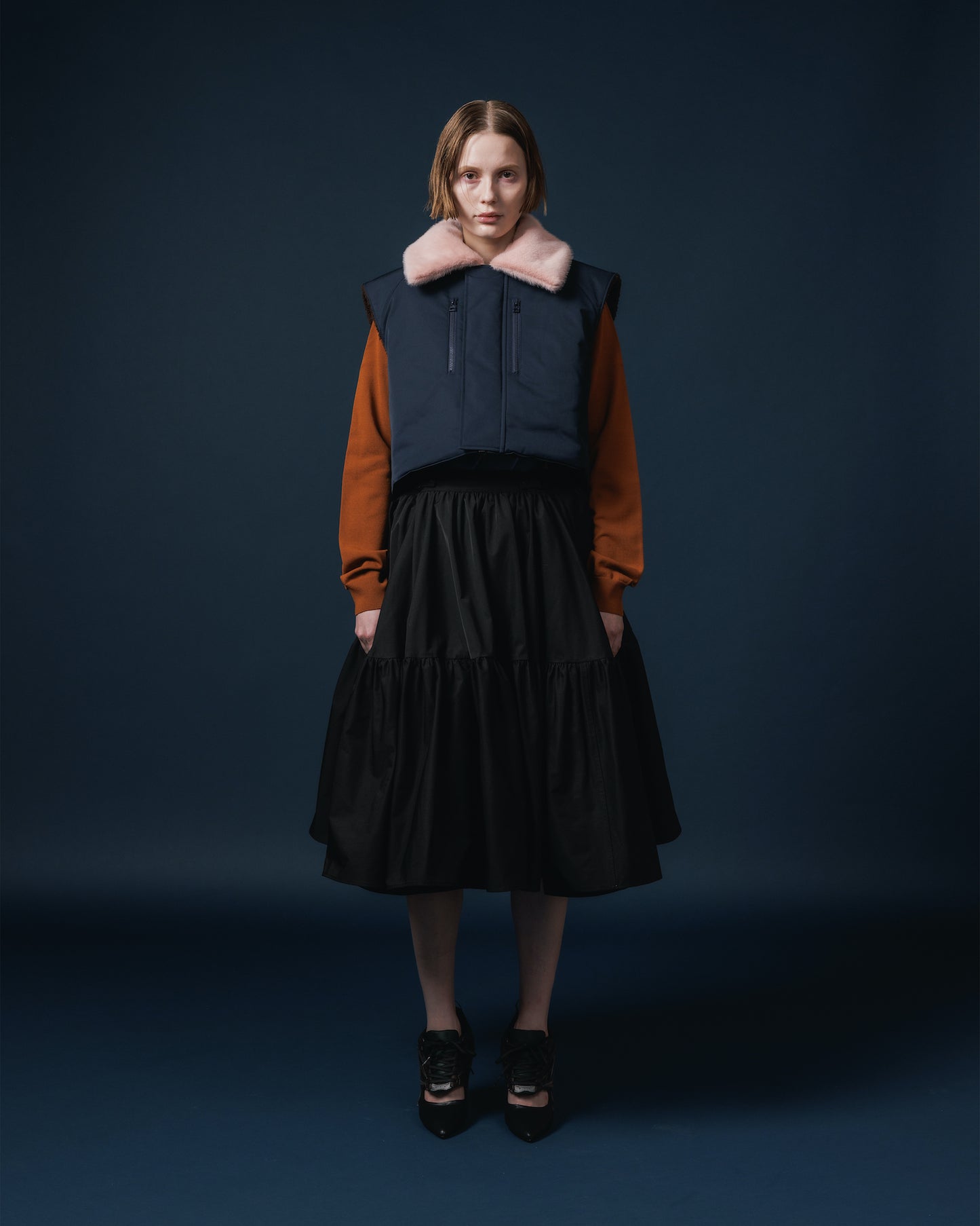 GATHER SKIRT (BLACK)