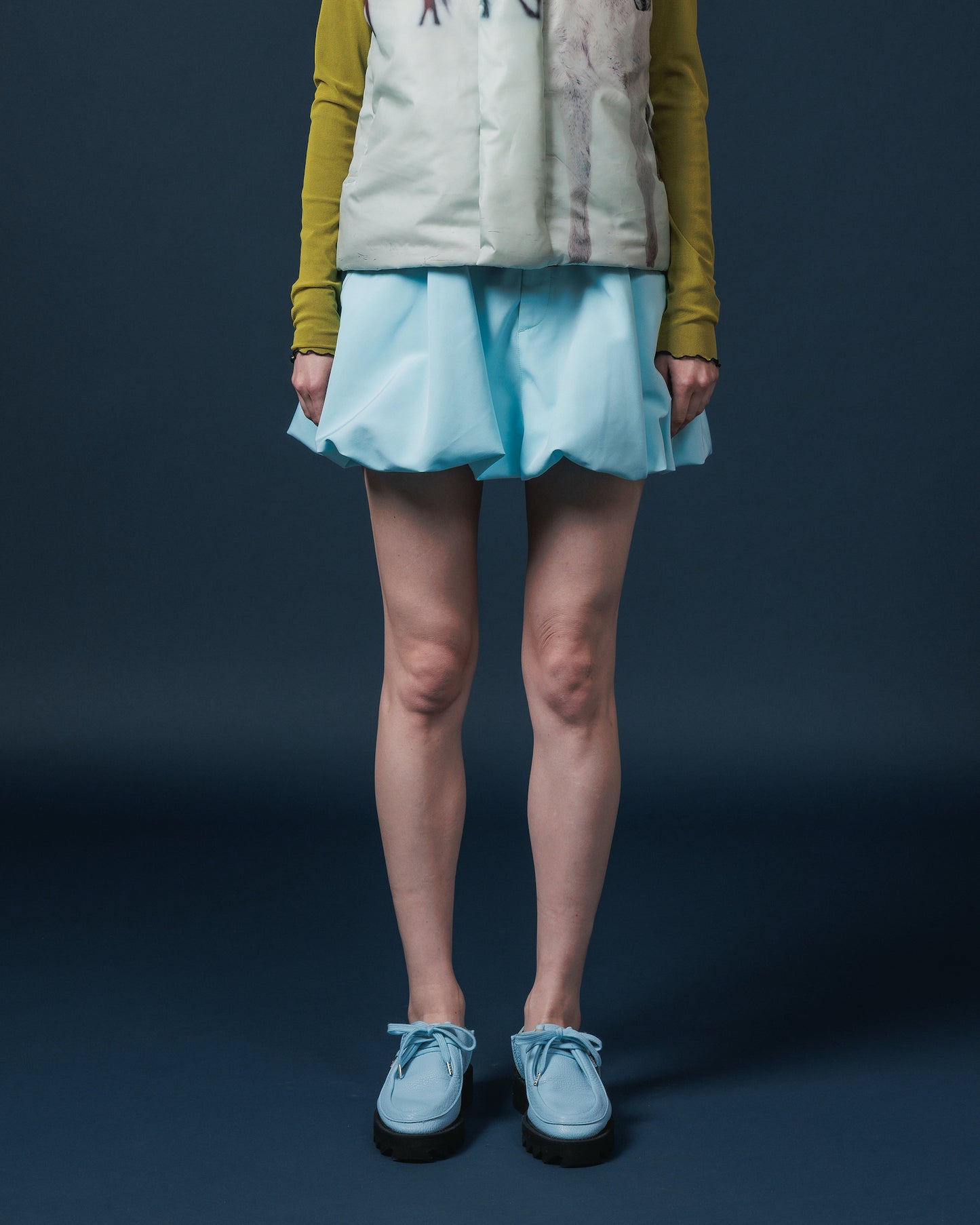 BALLOON MINI SKIRT (BLUE)
