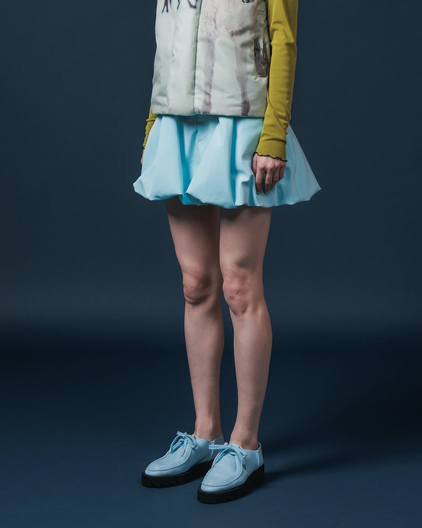 BALLOON MINI SKIRT (BLUE)