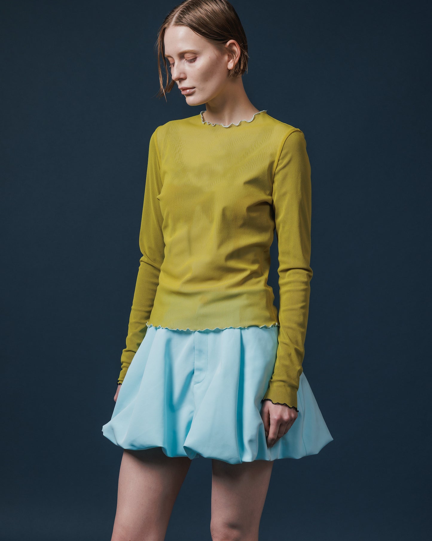 BALLOON MINI SKIRT (BLUE)