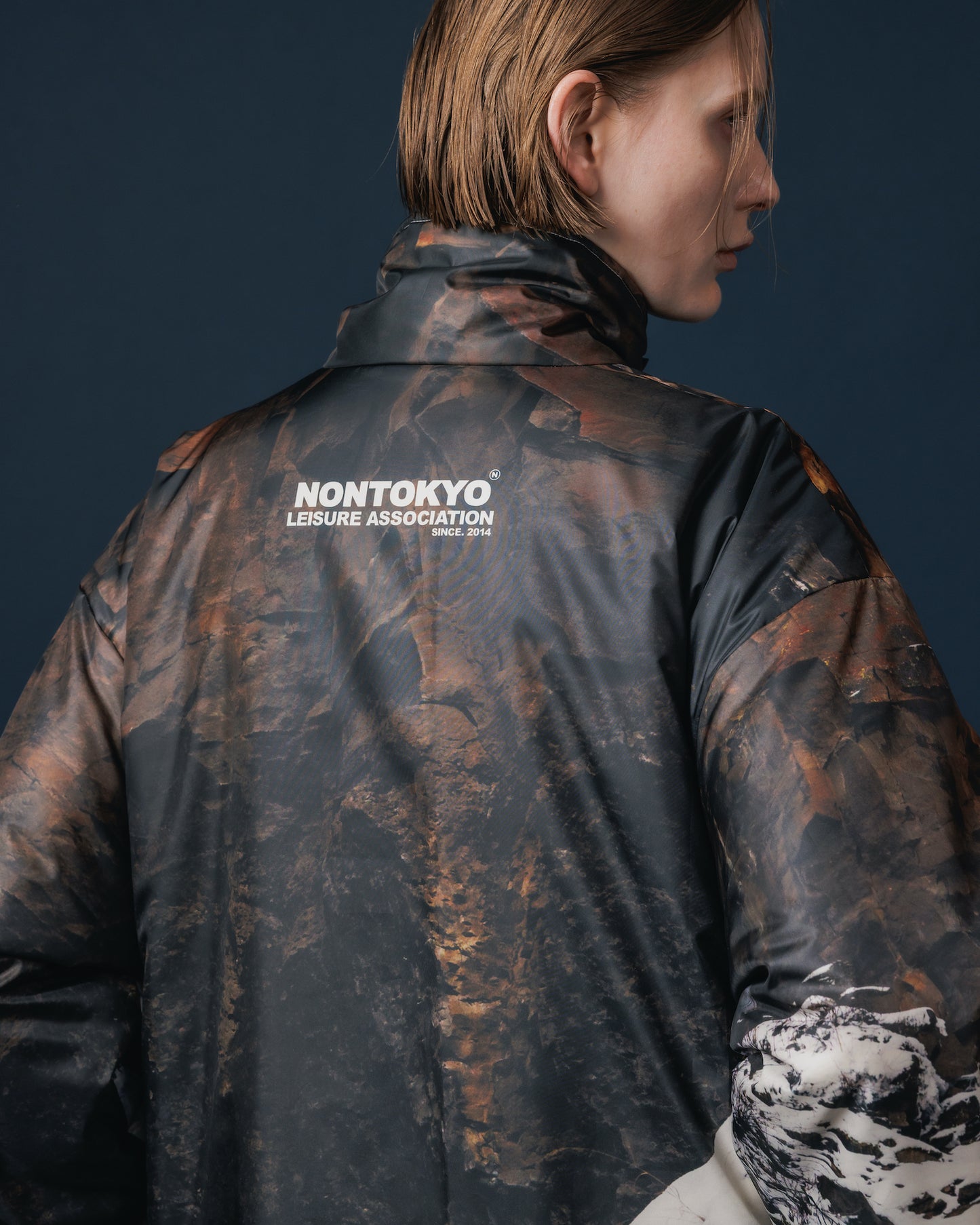 REVERSIBLE PADDING COAT (WATERFALL x YELLOW)