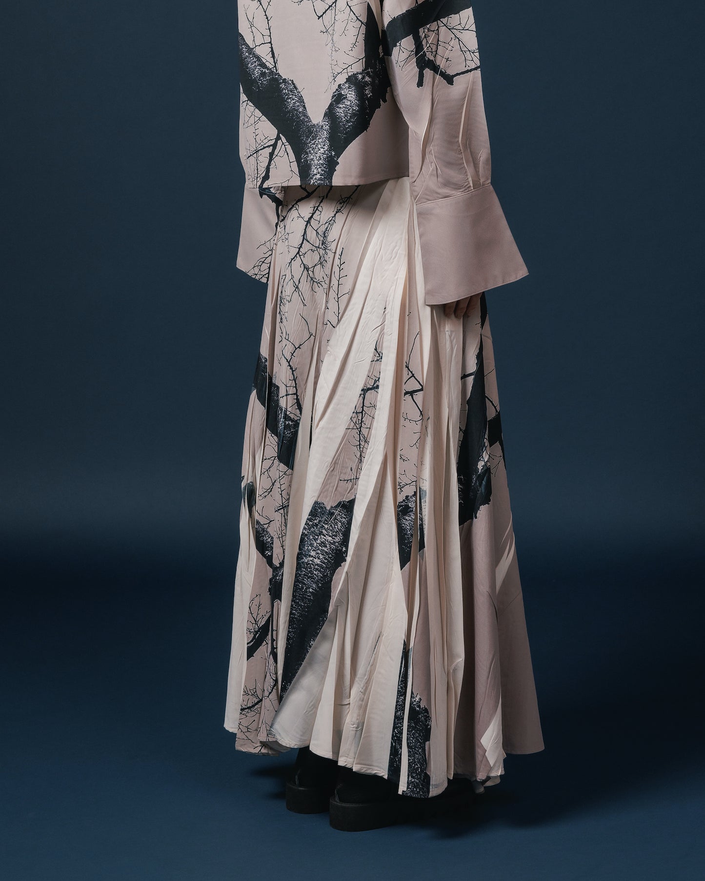 DIRECT PRINT RIBBON SKIRT (BRANCH)