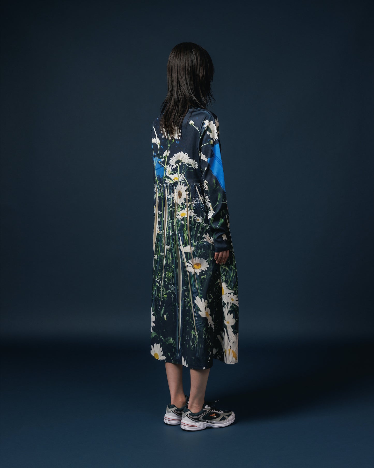 DIRECT PRINT RIB GATHER O/P (FLOWER)